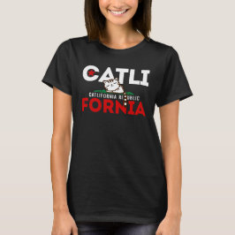 T-shirt bonito engraçado do gato de Califórnia