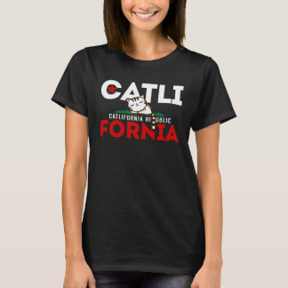 T-shirt bonito engraçado do gato de Califórnia