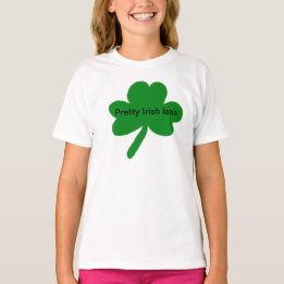 T-Shirt bonito Irlandês Lass Shamrock
