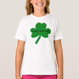 T-Shirt bonito Irlandês Lass Shamrock