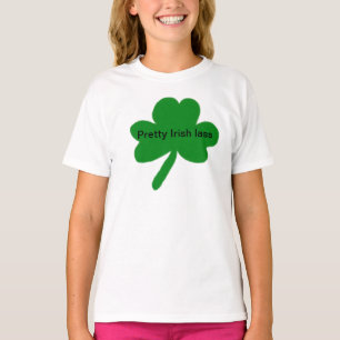 T-Shirt bonito Irlandês Lass Shamrock