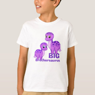 T-shirt Bonito Irmão Bonito Dinossauros Roxo