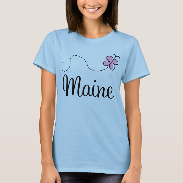 T-shirt bonito Maine (Frente)