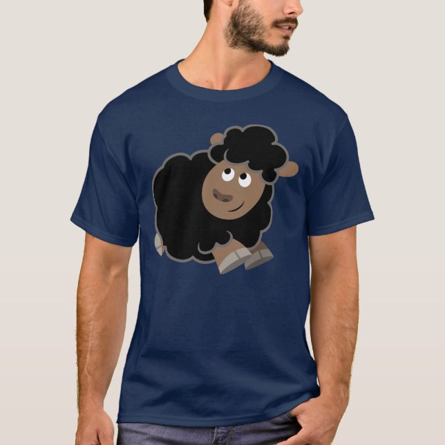 T-Shirt Bonito Mischievous Cartoon Sheep (Frente)