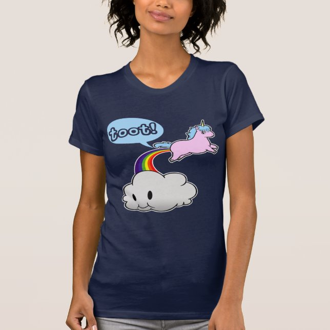 T-shirt Bonito! O unicórnio Fart… Toot! (Frente)