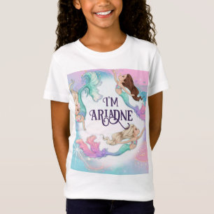 T-Shirt Bonito Personalizada de Pequenas Sereias