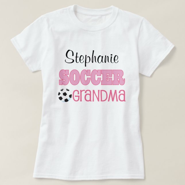 T-shirt bonito personalizado avó dos esportes do (Frente do Design)