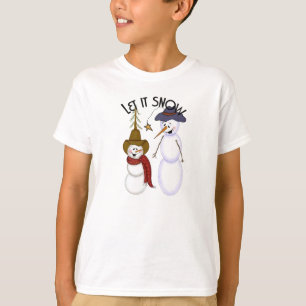 T-shirt Bonito vaqueiro de Natal Snowman