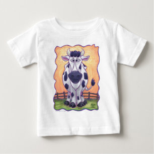 T-shirt bonitos da arte da vaca das cabeças e das