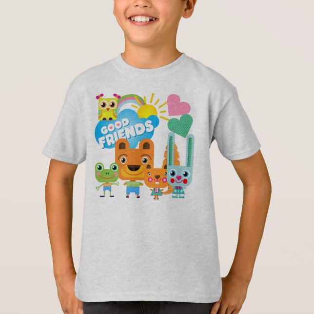 T-shirt Bons amigos dos animais (Frente)