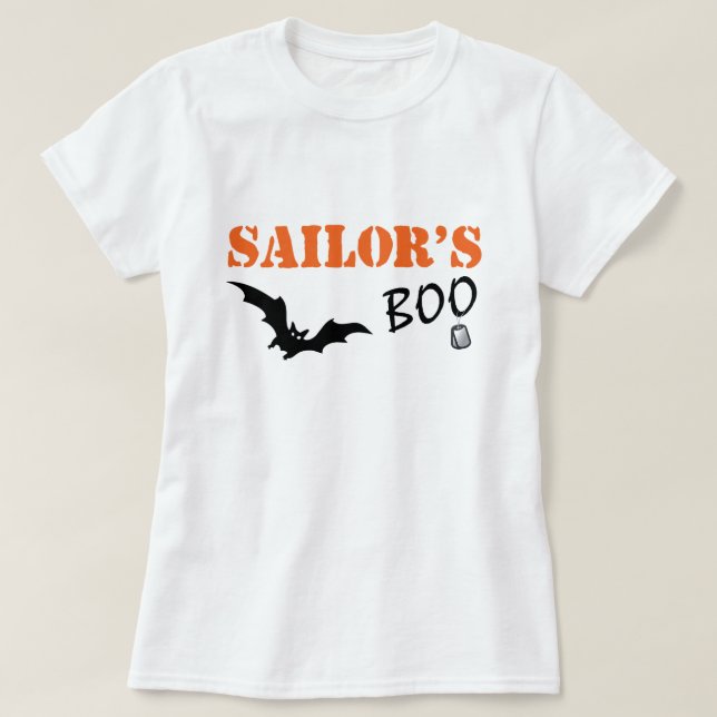 T-shirt Boo do marinheiro (Frente do Design)