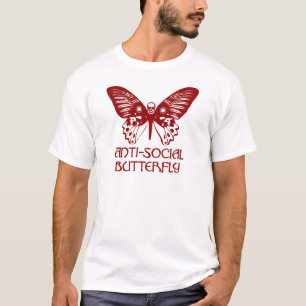 T-shirt Borboleta anti-social