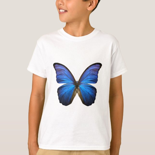 T-shirt Borboleta Azul Radiante (Frente)