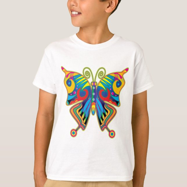 T-shirt Borboleta colorida (Frente)