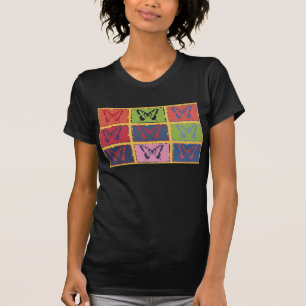T-shirt Borboleta Colorida Vintage de Belas Artes
