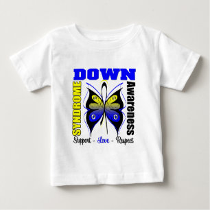 T-shirt Borboleta da consciência de Síndrome de Down