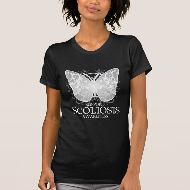 T-shirt Borboleta da escoliose (Frente)