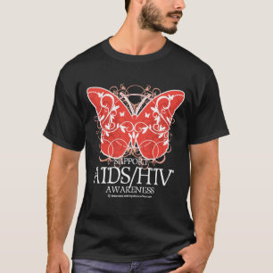 T-shirt Borboleta de AIDS/HIV