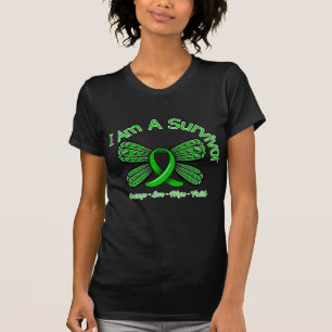 T-shirt Borboleta de TBI eu sou um sobrevivente