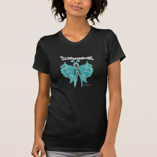 T-shirt Borboleta do céltico do guerreiro do câncer de