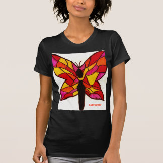 T-shirt borboleta do vitral