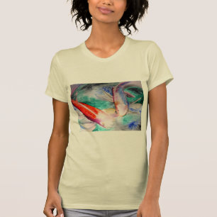 T-shirt Borboleta Koi aquarela Japonês Peixe Art