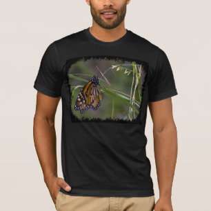 T-shirt Borboleta Monarch na Borda Negra
