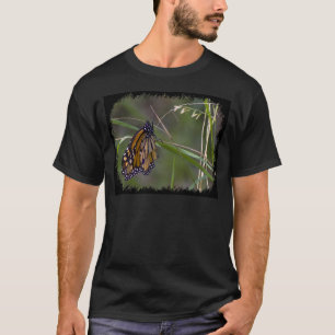T-shirt Borboleta Monarch na Grama