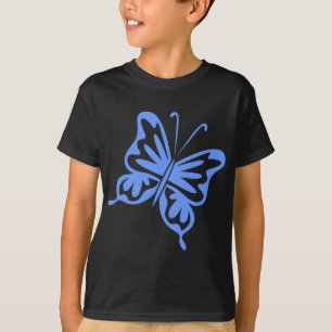 T-shirt Borboleta retro - azul bebé