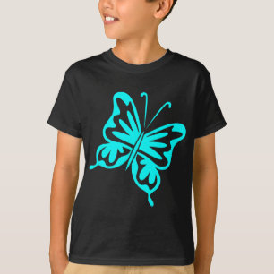 T-shirt Borboleta Retroativa - Ciano