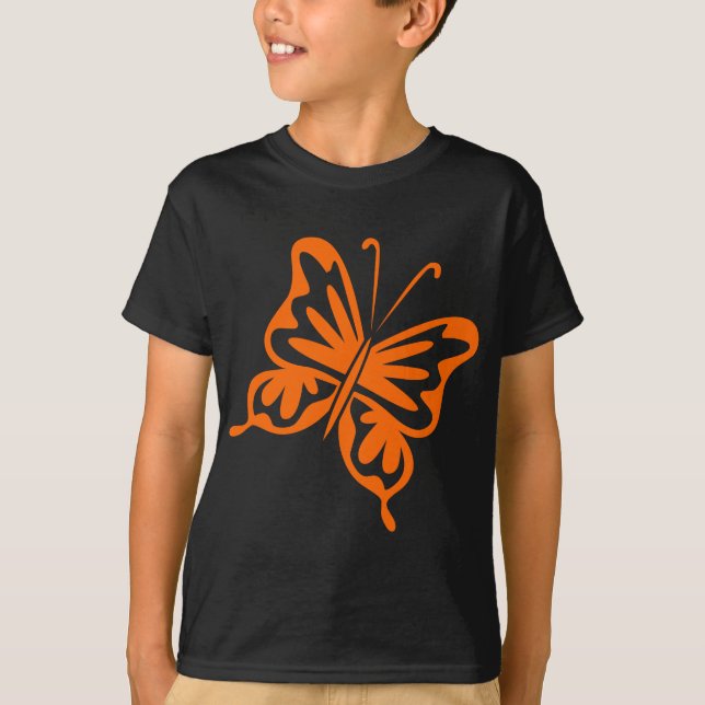T-shirt Borboleta Retroativa - Laranja (Frente)