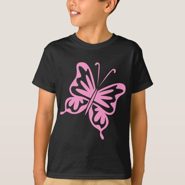 T-shirt Borboleta Retroativa - Rosa (Frente)