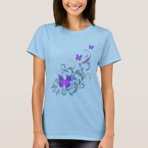 T-shirt Borboleta roxa brilhante
