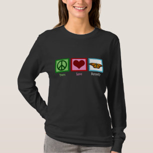 T-shirt Borboletas do amor da paz