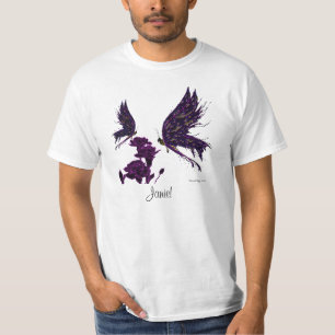 T-shirt Borboletas e cravos