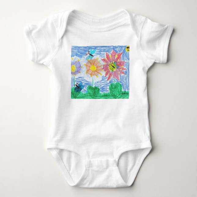 T-shirt Borboletas e flores por john (Frente)