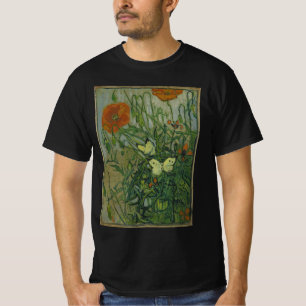 T-shirt Borboletas e Papoulas por Vincent van Gogh