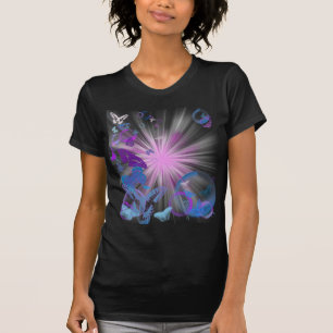 T-shirt borboletas psicadélicos