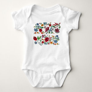 T-shirt Bordados Duplos de Arte Folclórica