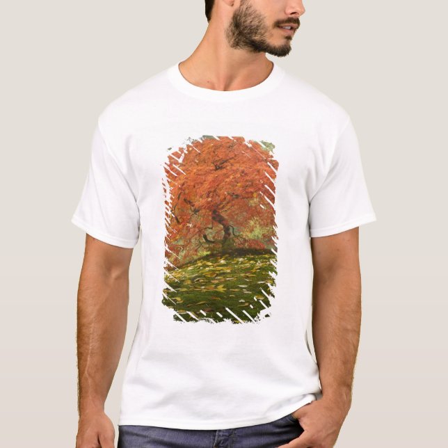 T-shirt Bordo japonês na cor de outono (Frente)