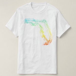 T-shirt borrão de derrame florida