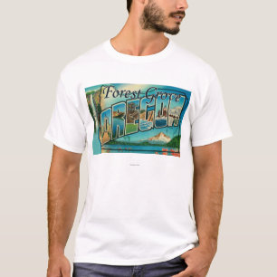 T-shirt Bosque da floresta, Oregon - grandes cenas da