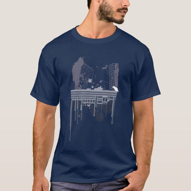 T-shirt Boston brutal (versão azul) (Frente)