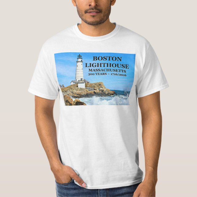 T-shirt Boston Lighthouse, Massachusetts (Frente)