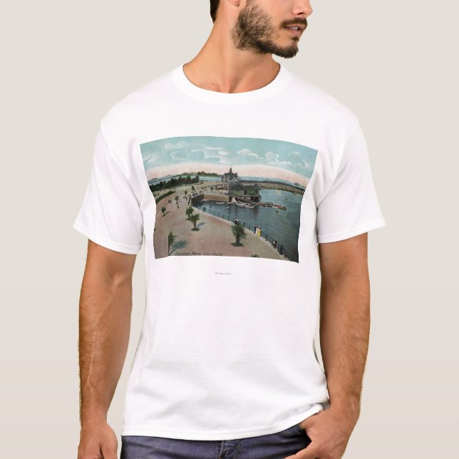 T-shirt Boston, opinião de MassachusettsGeneral da cidade (Frente)