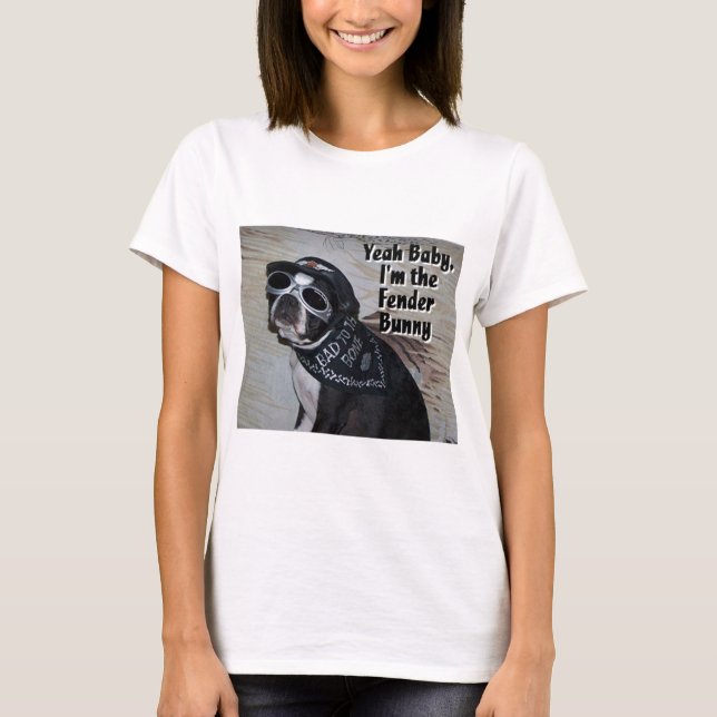 T-shirt Boston Terrier:  Coelho do pára-choque (Frente)