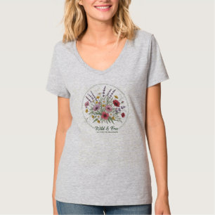 T-Shirt Botânico Selvagem e Gratuita De Vinho Selv