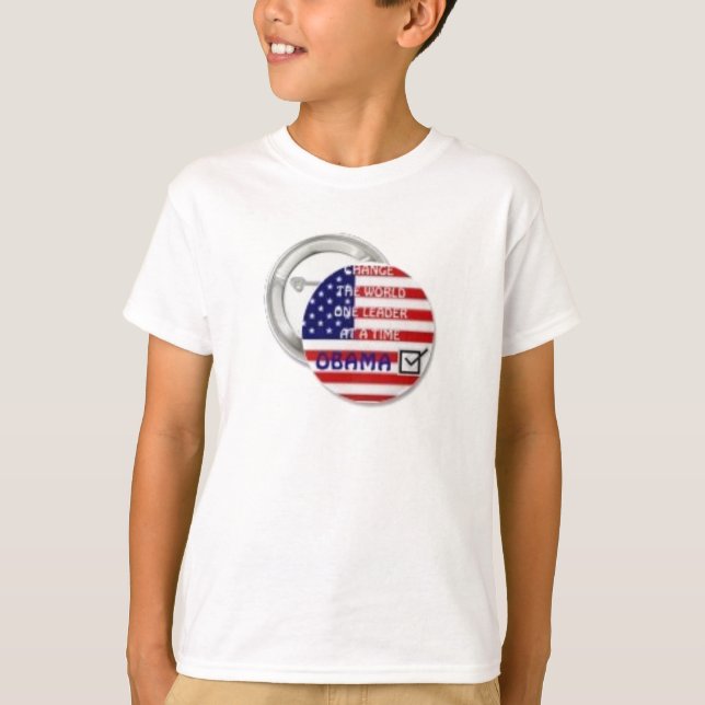T-shirt botão de obama (Frente)