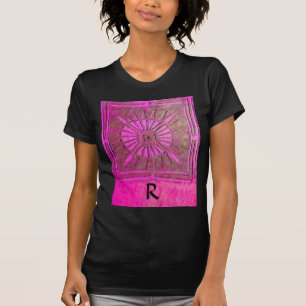 T-shirt BOTÃO ESTRELA cor-de-rosa, Fúchsia Preta, Monogr
