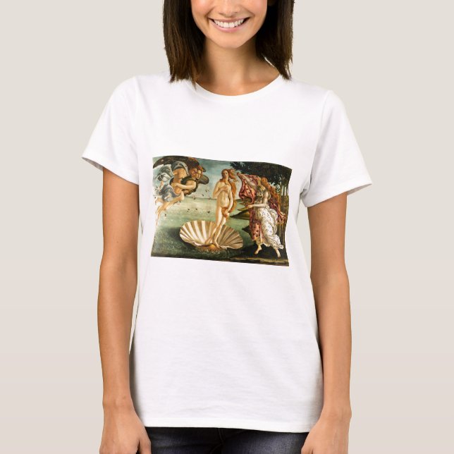 T-shirt Botticelli Nascimento Da Pintura Renascentista De  (Frente)